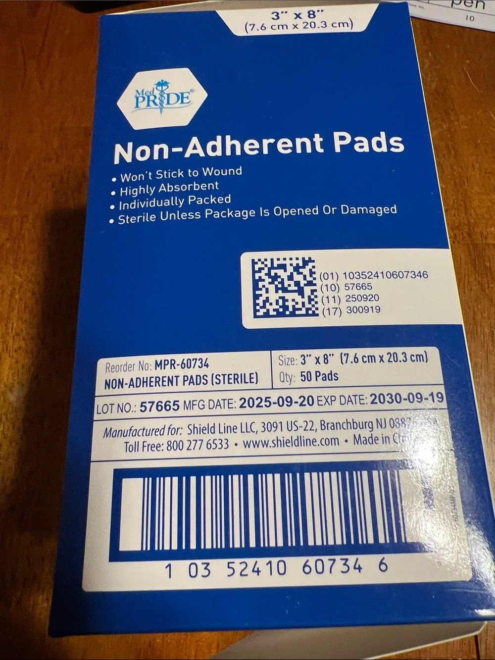 Non-Adherent Pads - White (50 Pads)
